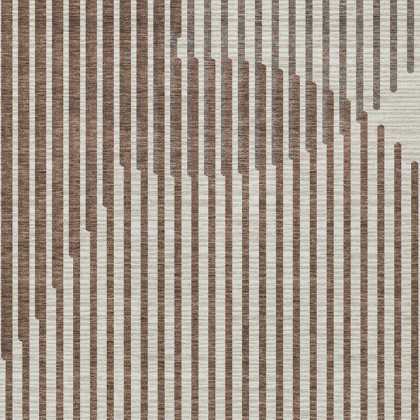 Homeroots 3' Beige And Ivory Geometric Washable Rug - Perfect For Indoor And Outdoor Spaces, Stylish & Durable 9' X 12' Polyester 597611