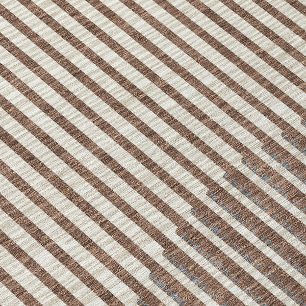 Homeroots 3' Beige And Ivory Geometric Washable Rug - Perfect For Indoor And Outdoor Spaces, Stylish & Durable 9' X 12' Polyester 597611