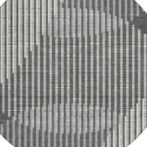 Homeroots 3' Beige And Ivory Geometric Washable Rug - Perfect For Indoor And Outdoor Spaces, Stylish & Durable 8' Round Polyester 597621