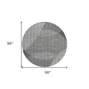 Homeroots 3' Beige And Ivory Geometric Washable Rug - Perfect For Indoor And Outdoor Spaces, Stylish & Durable 8' Round Polyester 597621