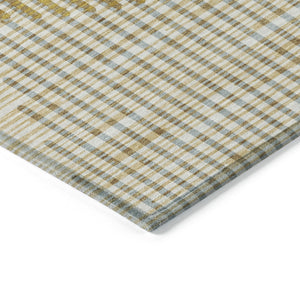 Homeroots 3' Beige And Ivory Geometric Washable Rug - Perfect For Indoor And Outdoor Spaces, Stylish & Durable 8' X 10' Polyester 597634