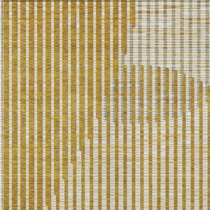 Homeroots 3' Beige And Ivory Geometric Washable Rug - Perfect For Indoor And Outdoor Spaces, Stylish & Durable 9' X 12' Polyester 597635