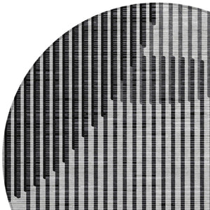 Homeroots 3' Beige And Ivory Geometric Washable Rug - Perfect For Indoor And Outdoor Spaces, Stylish & Durable 8' Round Polyester 597639