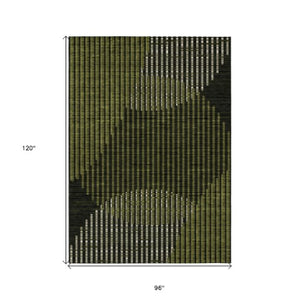 Homeroots 3' Beige And Ivory Geometric Washable Rug - Perfect For Indoor And Outdoor Spaces, Stylish & Durable 8' X 10' Polyester 597646