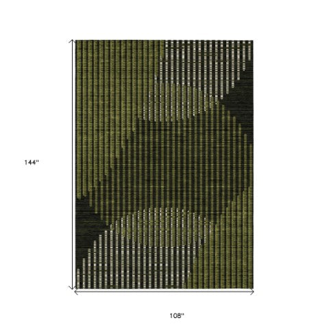 Homeroots 3' Beige And Ivory Geometric Washable Rug - Perfect For Indoor And Outdoor Spaces, Stylish & Durable 9' X 12' Polyester 597647