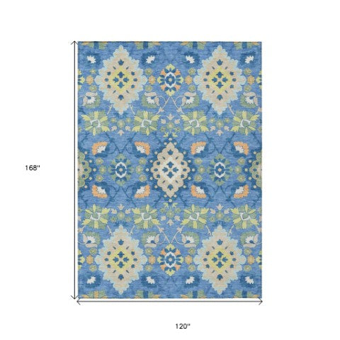 Homeroots 3' Stylish Black Gray Brown Oriental Washable Area Rug For Indoor Outdoor Comfort And Durability 10' X 14' Polyester 597679