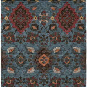 Homeroots 3' Stylish Black Gray Brown Oriental Washable Area Rug For Indoor Outdoor Comfort And Durability 3' X 5' Polyester 597680