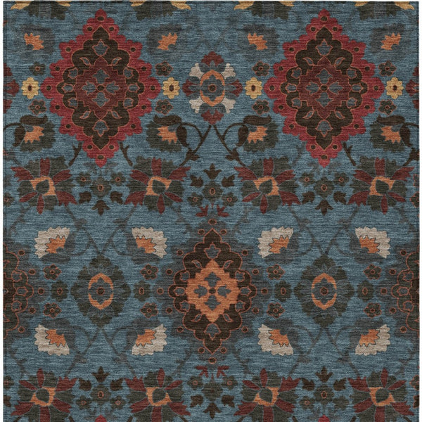 Homeroots 3' Stylish Black Gray Brown Oriental Washable Area Rug For Indoor Outdoor Comfort And Durability 3' X 5' Polyester 597680