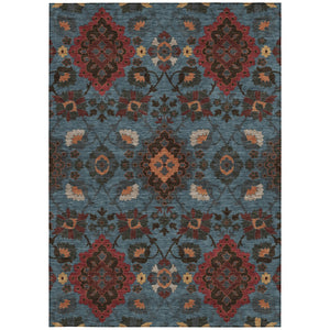 Homeroots 3' Stylish Black Gray Brown Oriental Washable Area Rug For Indoor Outdoor Comfort And Durability 5' X 8' Polyester 597681