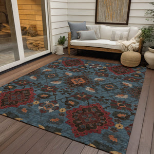 Homeroots 3' Stylish Black Gray Brown Oriental Washable Area Rug For Indoor Outdoor Comfort And Durability 9' X 12' Polyester 597684