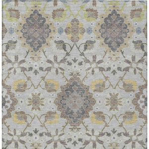 Homeroots 3' Stylish Black Gray Brown Oriental Washable Area Rug For Indoor Outdoor Comfort And Durability 5' X 8' Polyester 597687