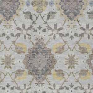 Homeroots 3' Stylish Black Gray Brown Oriental Washable Area Rug For Indoor Outdoor Comfort And Durability 8' X 10' Polyester 597689