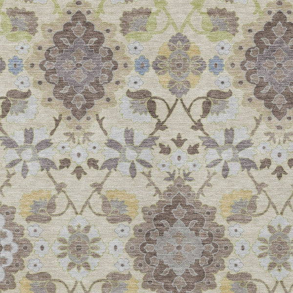 Homeroots 3' Stylish Black Gray Brown Oriental Washable Area Rug For Indoor Outdoor Comfort And Durability 3' X 5' Polyester 597692