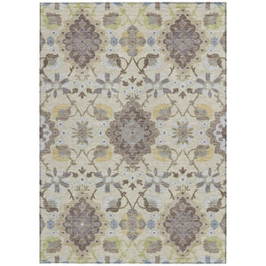 Homeroots 3' Stylish Black Gray Brown Oriental Washable Area Rug For Indoor Outdoor Comfort And Durability 10' X 14' Polyester 597697