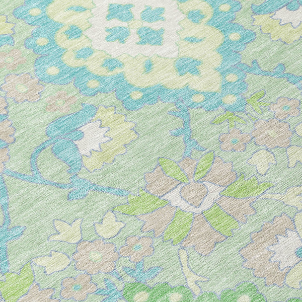 Homeroots 3' Stylish Black Gray Brown Oriental Washable Area Rug For Indoor Outdoor Comfort And Durability 8' Round Polyester 597700