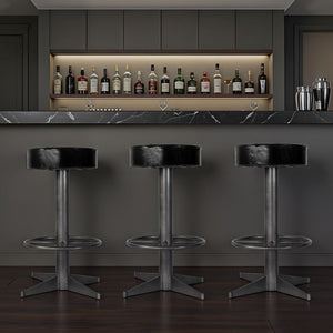 Butler Specialty Butler 30-inch Leather & Iron Bar Stool With Footrest – Stylish Comfort For Home & Commercial Spaces Black Iron,Leather,Engineered Wood 5977034-butler