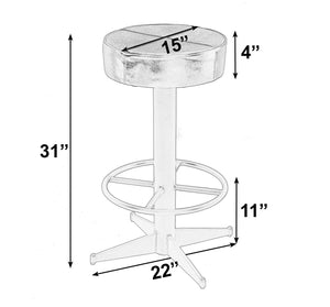Butler Specialty Butler 30-inch Leather & Iron Bar Stool With Footrest – Stylish Comfort For Home & Commercial Spaces Black Iron,Leather,Engineered Wood 5977034-butler