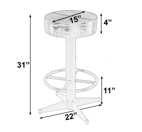 Butler Specialty Butler 30-inch Leather & Iron Bar Stool With Footrest – Stylish Comfort For Home & Commercial Spaces Black Iron,Leather,Engineered Wood 5977034-butler
