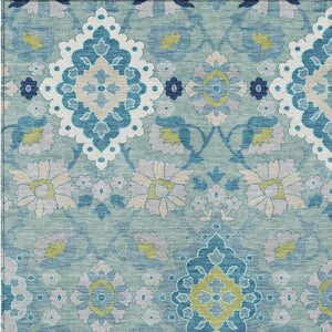 Homeroots 3' Stylish Black Gray Brown Oriental Washable Area Rug For Indoor Outdoor Comfort And Durability 8' X 10' Polyester 597713