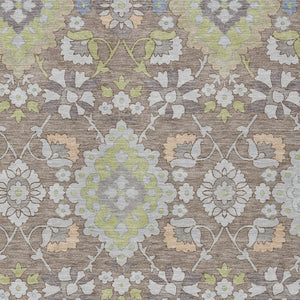 Homeroots 3' Stylish Black Gray Brown Oriental Washable Area Rug For Indoor Outdoor Comfort And Durability 5' X 8' Polyester 597717