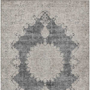 Homeroots 3' Black And Ivory Oriental Washable Area Rug For Indoor And Outdoor Spaces, Durable Design 3' X 5' Polyester 597722