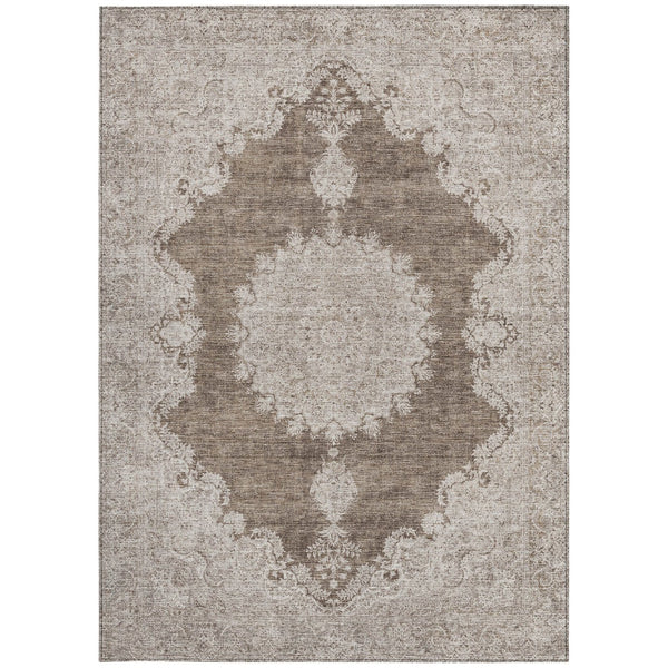 Homeroots 3' Black And Ivory Oriental Washable Area Rug For Indoor And Outdoor Spaces, Durable Design 5' X 8' Polyester 597729