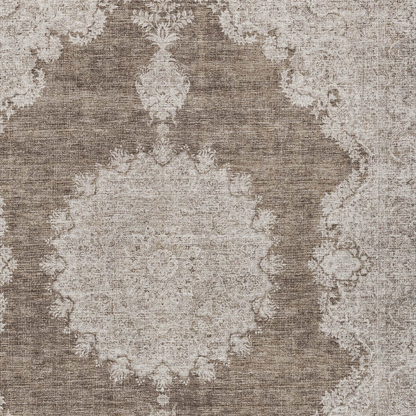 Homeroots 3' Black And Ivory Oriental Washable Area Rug For Indoor And Outdoor Spaces, Durable Design 8' X 10' Polyester 597731