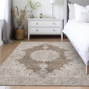 Homeroots 3' Black And Ivory Oriental Washable Area Rug For Indoor And Outdoor Spaces, Durable Design 10' X 14' Polyester 597733