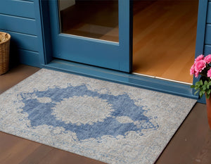 Homeroots 3' Black And Ivory Oriental Washable Area Rug For Indoor And Outdoor Spaces, Durable Design 3' X 5' Polyester 597740