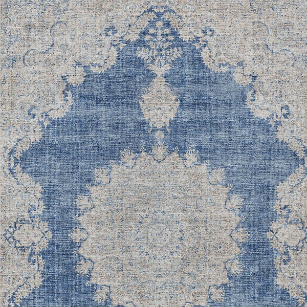 Homeroots 3' Black And Ivory Oriental Washable Area Rug For Indoor And Outdoor Spaces, Durable Design 5' X 8' Polyester 597741