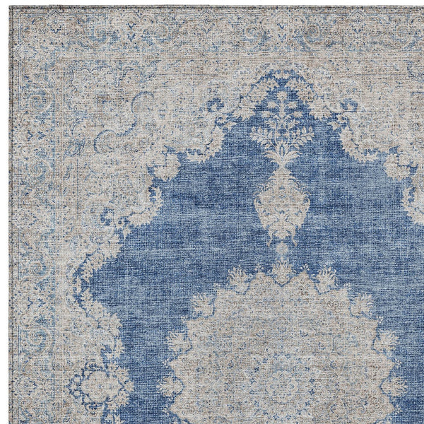 Homeroots 3' Black And Ivory Oriental Washable Area Rug For Indoor And Outdoor Spaces, Durable Design 8' X 10' Polyester 597743