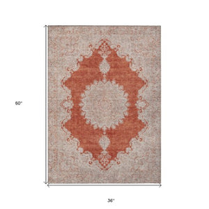 Homeroots 3' Black And Ivory Oriental Washable Area Rug For Indoor And Outdoor Spaces, Durable Design 3' X 5' Polyester 597746