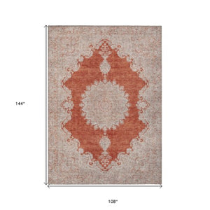 Homeroots 3' Black And Ivory Oriental Washable Area Rug For Indoor And Outdoor Spaces, Durable Design 9' X 12' Polyester 597750