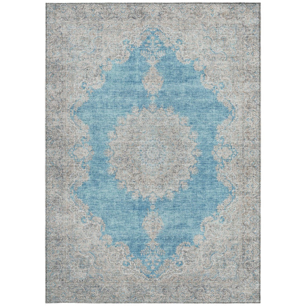 Homeroots 3' Black And Ivory Oriental Washable Area Rug For Indoor And Outdoor Spaces, Durable Design 5' X 8' Polyester 597753