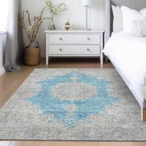 Homeroots 3' Black And Ivory Oriental Washable Area Rug For Indoor And Outdoor Spaces, Durable Design 5' X 8' Polyester 597753