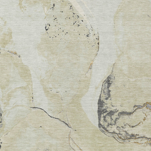 Homeroots 3' Abstract Artichoke Green Blue And Brown Washable Indoor Outdoor Area Rug For Versatile Spaces 8' X 10' Polyester 597779