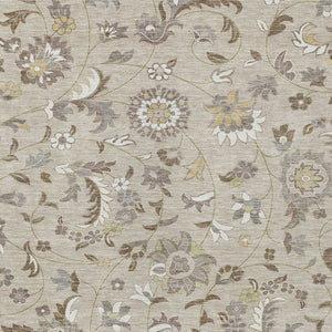 Homeroots 3' Floral Artichoke Green And Gray Area Rug For Indoor Outdoor Spaces - Washable & Stain Resistant 3' X 5' Polyester 597794