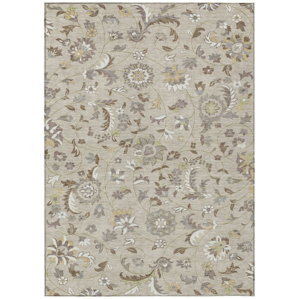 HomeRoots 5' Elegant Floral Washable Area Rug for Indoor/Outdoor Spaces - Durable, Stylish, and Versatile 10' X 14' 597799