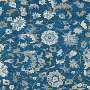 Homeroots 3' Floral Artichoke Green And Gray Area Rug For Indoor Outdoor Spaces - Washable & Stain Resistant 10' X 14' Polyester 597835