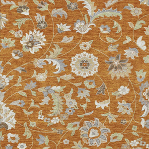 Homeroots 3' Floral Artichoke Green And Gray Area Rug For Indoor Outdoor Spaces - Washable & Stain Resistant 3' X 5' Polyester 597842