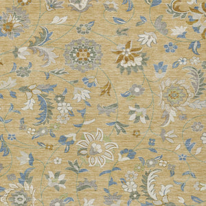 Homeroots 3' Floral Artichoke Green And Gray Area Rug For Indoor Outdoor Spaces - Washable & Stain Resistant 5' X 8' Polyester 597855