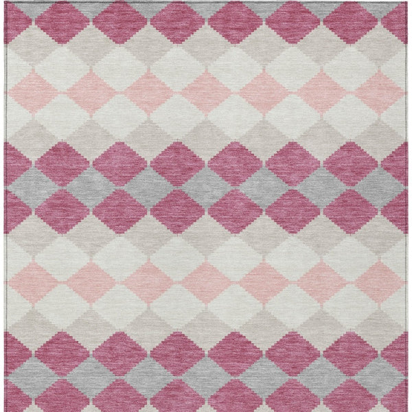 Homeroots 3' Stylish Artichoke Green Ivory Beige Geometric Indoor Outdoor Area Rug - Washable & Durable 9' X 12' Polyester 597924