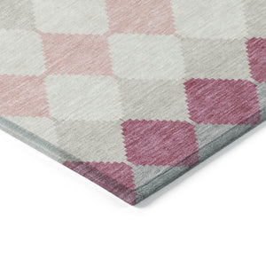 Homeroots 3' Stylish Artichoke Green Ivory Beige Geometric Indoor Outdoor Area Rug - Washable & Durable 9' X 12' Polyester 597924