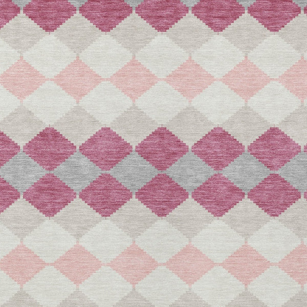 Homeroots 3' Stylish Artichoke Green Ivory Beige Geometric Indoor Outdoor Area Rug - Washable & Durable 9' X 12' Polyester 597924