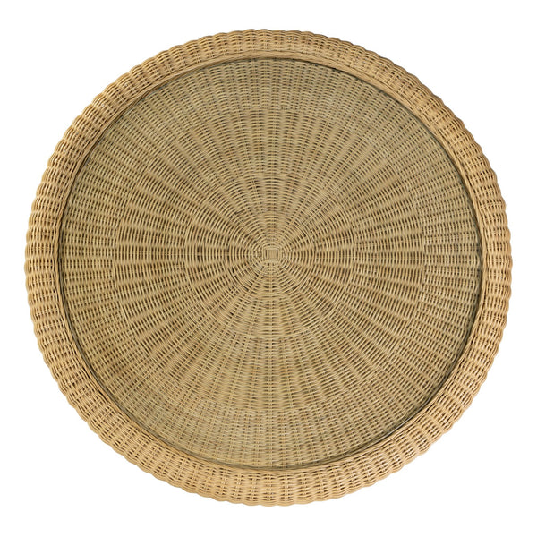 Butler Specialty Butler Flora 42" Round Rattan Dining Table With Glass Top - Coastal Charm For Stylish Spaces Natural Rattan,Misc Wood,Plywood,Clear Glass 5979404-butler