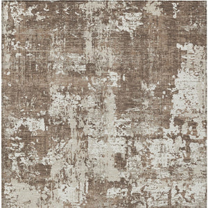 Homeroots 3' Black And Gray Abstract Washable Area Rug - Versatile Indoor Outdoor Design For Any Space 8' X 10' Polyester 597941