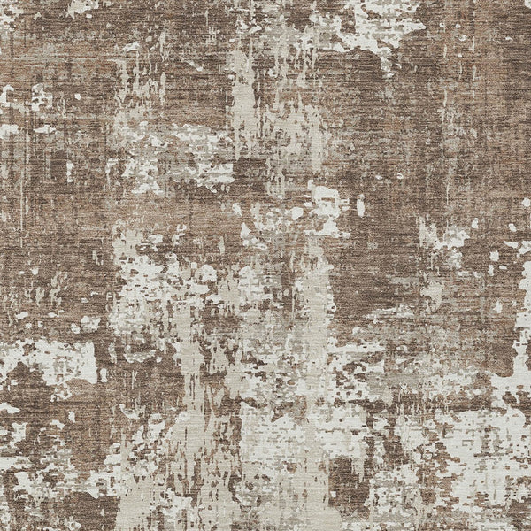 Homeroots 3' Black And Gray Abstract Washable Area Rug - Versatile Indoor Outdoor Design For Any Space 8' X 10' Polyester 597941