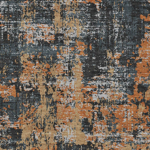 Homeroots 3' Black And Gray Abstract Washable Area Rug - Versatile Indoor Outdoor Design For Any Space 8' X 10' Polyester 597947