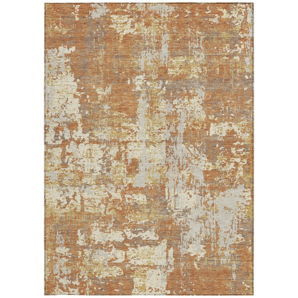 Homeroots 3' Black And Gray Abstract Washable Area Rug - Versatile Indoor Outdoor Design For Any Space 8' X 10' Polyester 597953