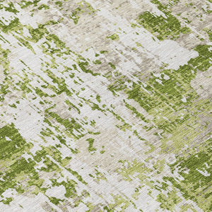 Homeroots 3' Black And Gray Abstract Washable Area Rug - Versatile Indoor Outdoor Design For Any Space 8' Round Polyester 597958